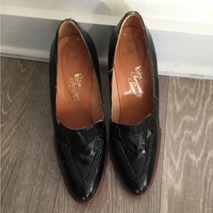 Rosina Ferragamo Schiavone Black Leather Women’s Heels. Size 7 Medium  $ 200.
